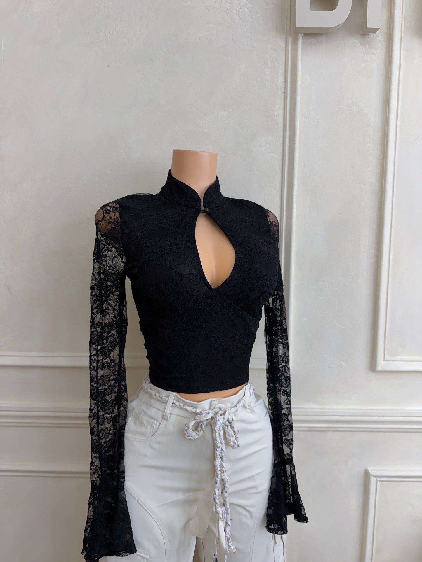 Black lace top