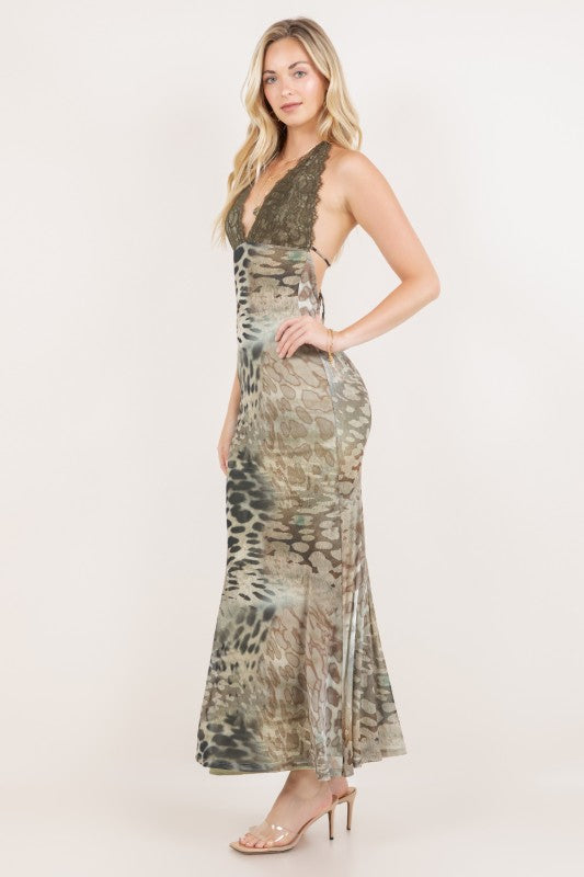 Maxi Animal Print Dress