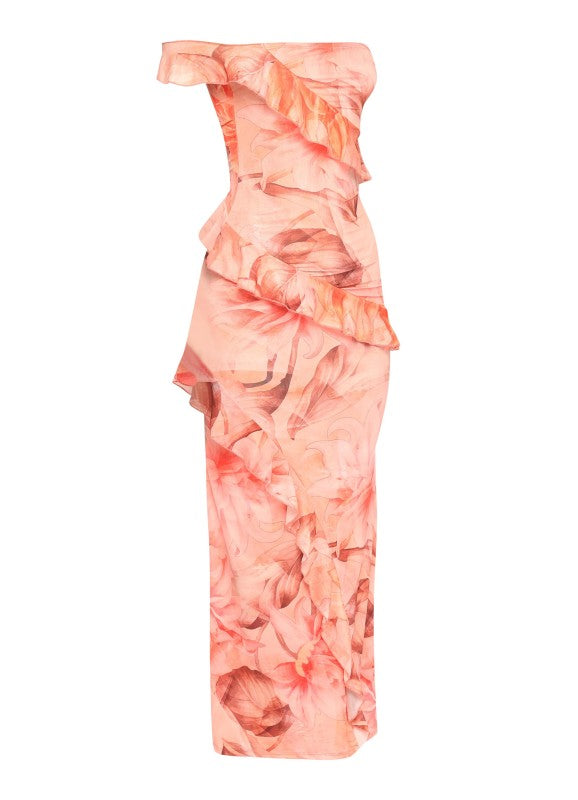 Rose Ruffle Max Dress