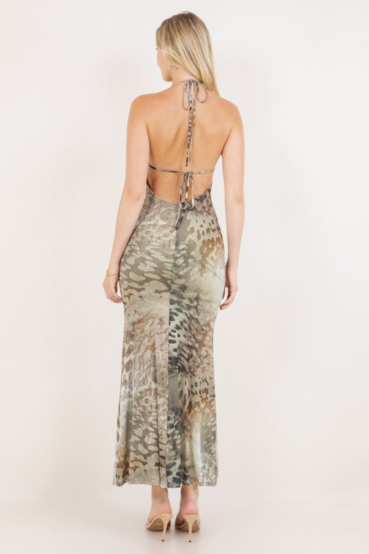 Maxi Animal Print Dress