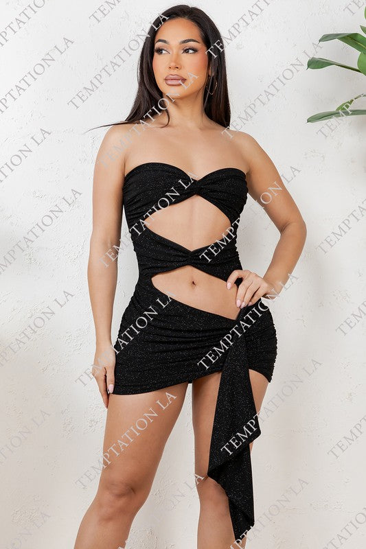 Black cut out dress