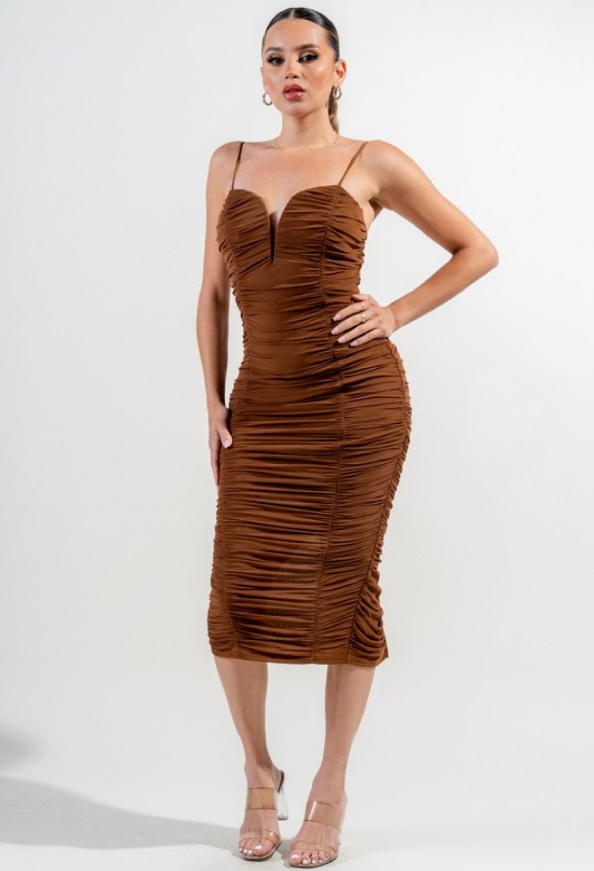 Ruched Midi Dress
