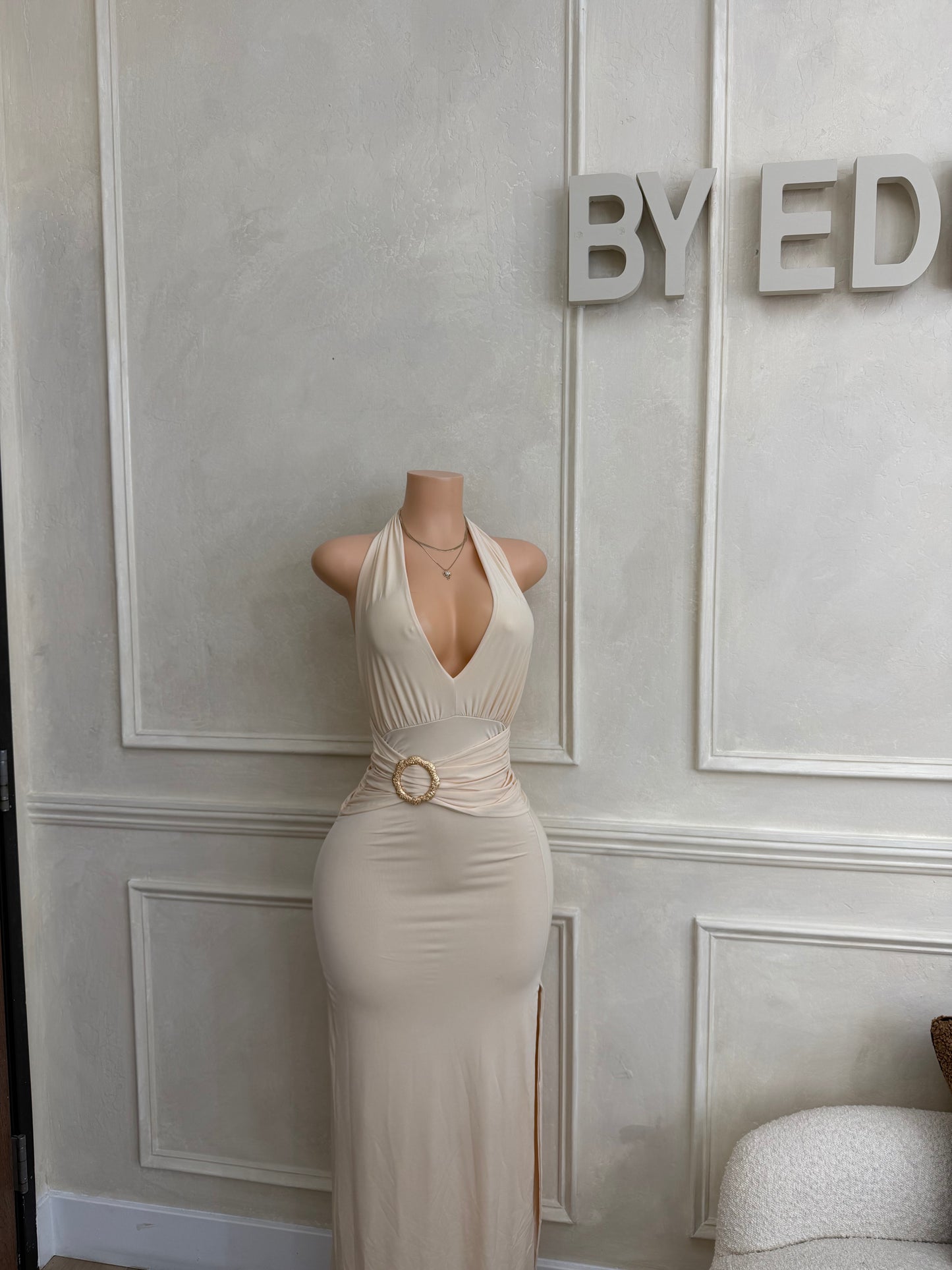 Cream maxi dress