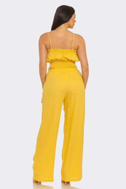 Yellow 2pc pant set