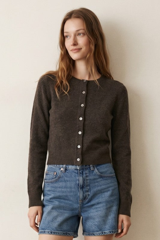 Brown cardigan