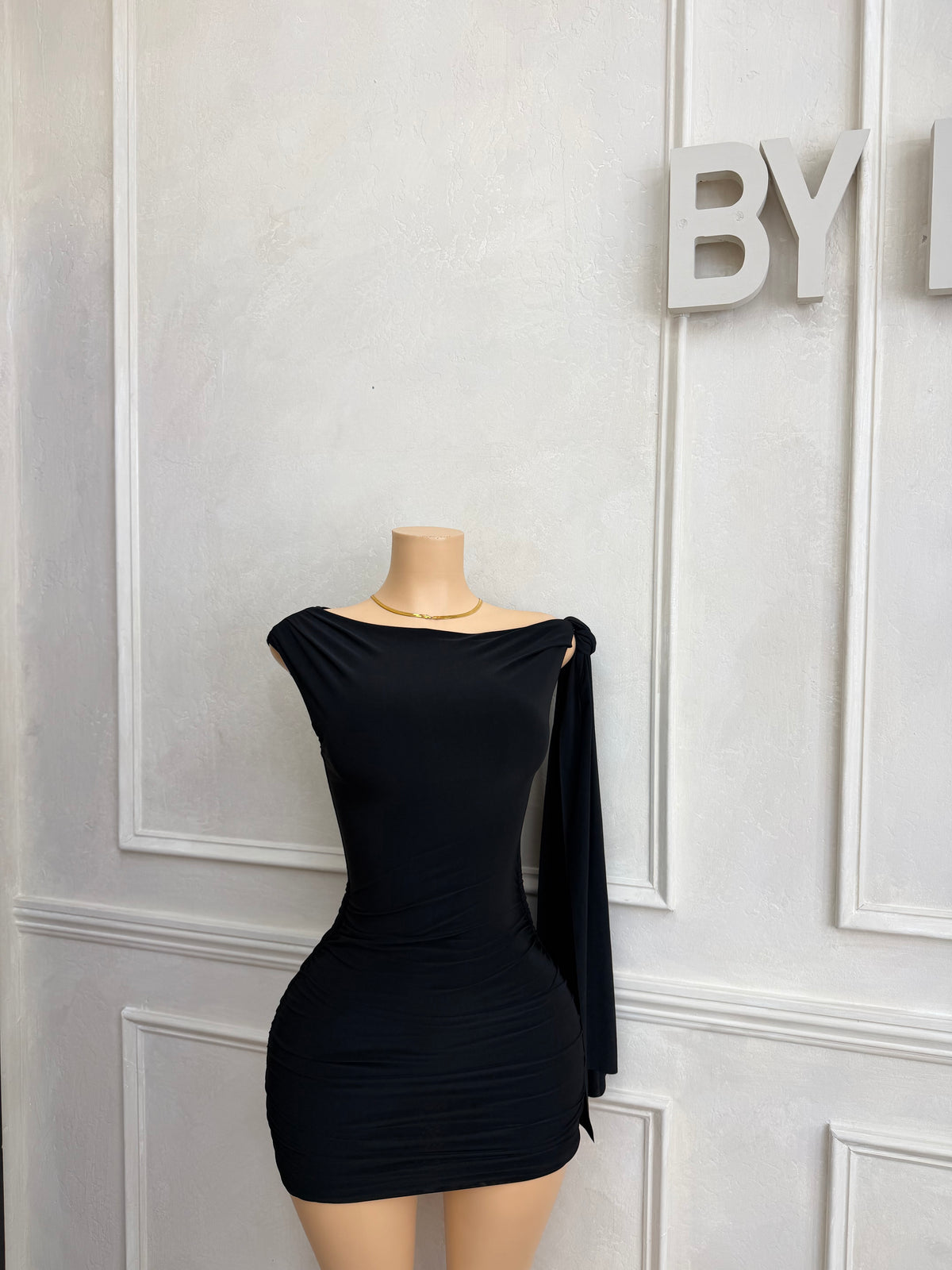 Black mini dress
