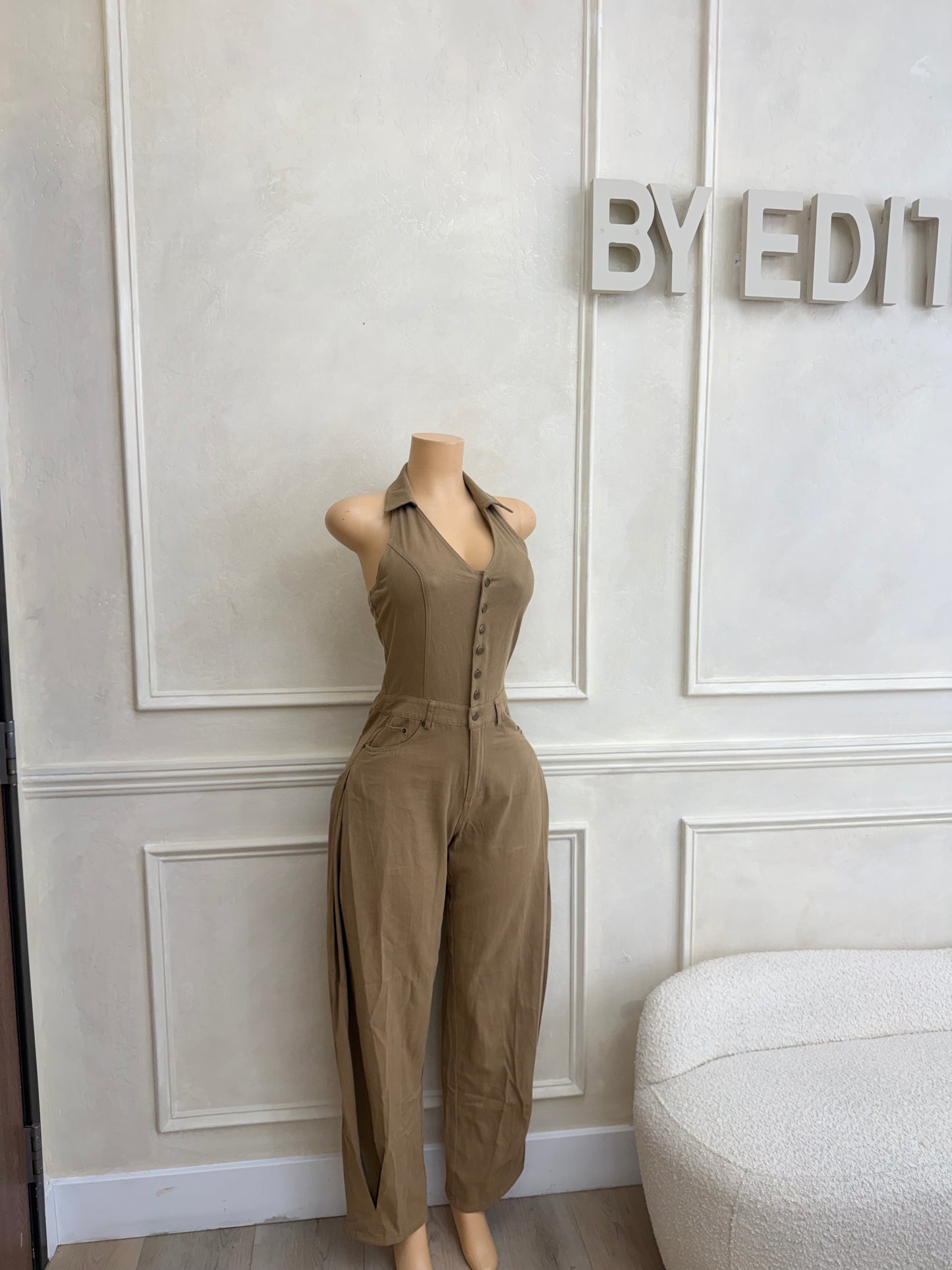 Khaki jumpsuit