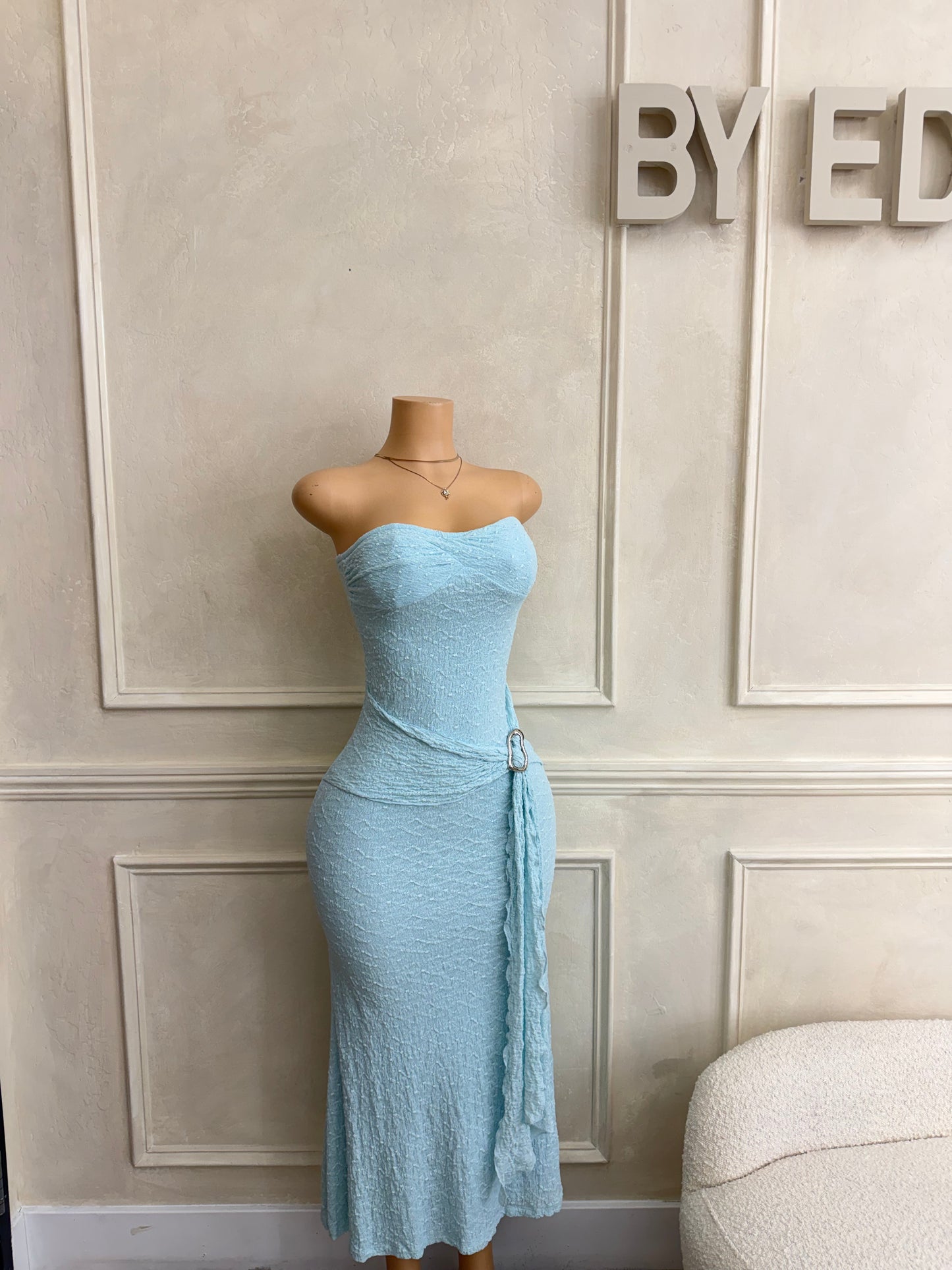 Baby blue maxi dress