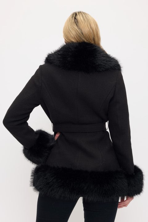 Faux fur coat