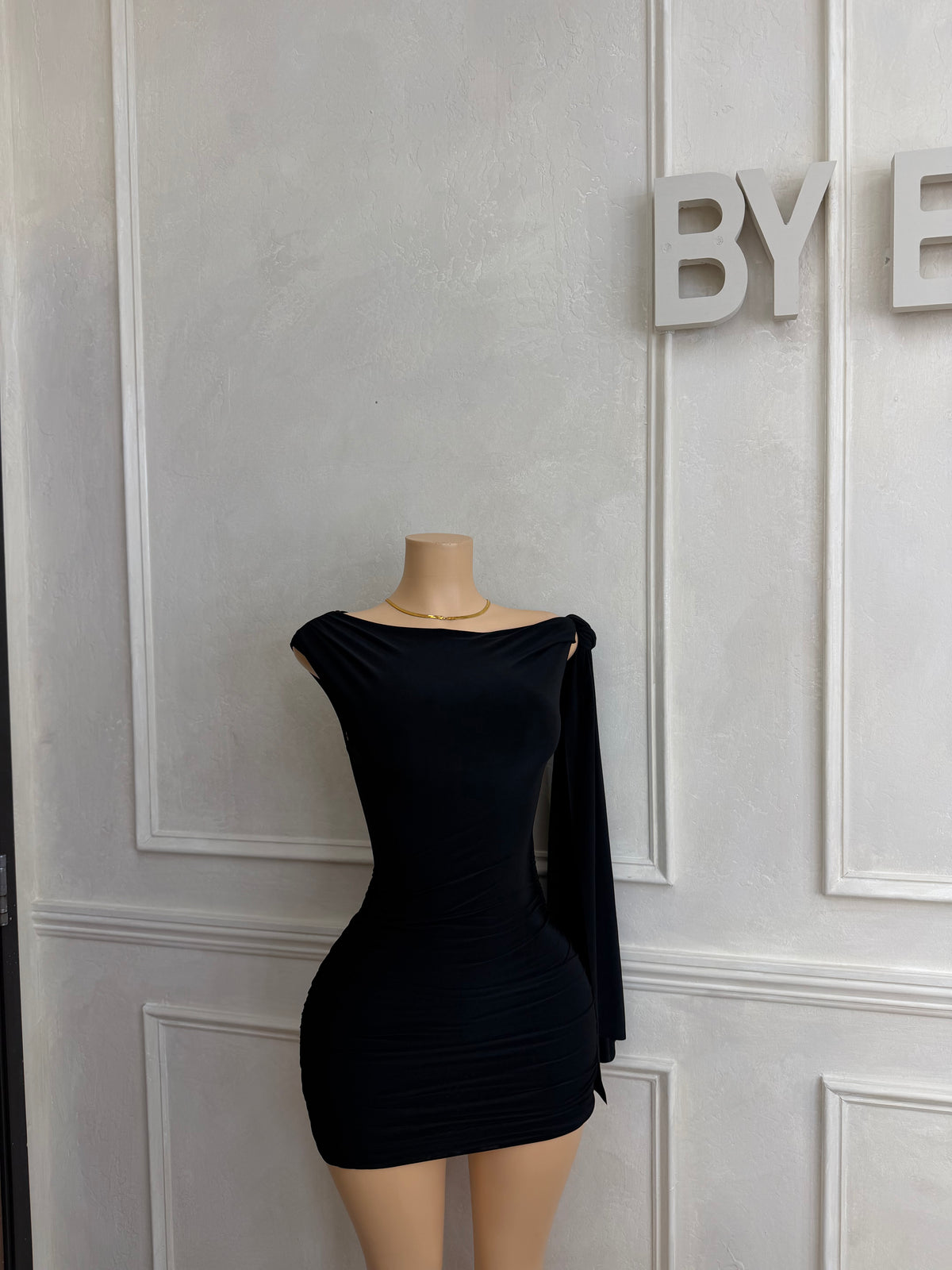 Black mini dress