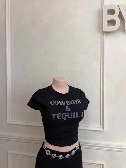 Cowboy and tequila baby tee