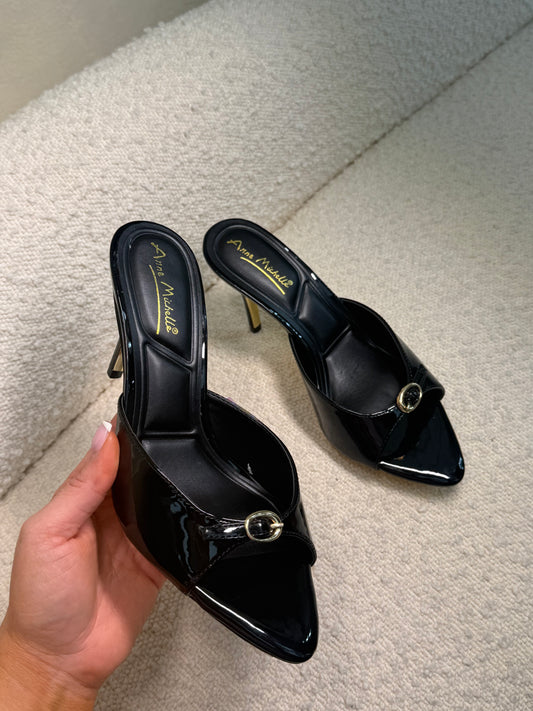 Black kitten heel