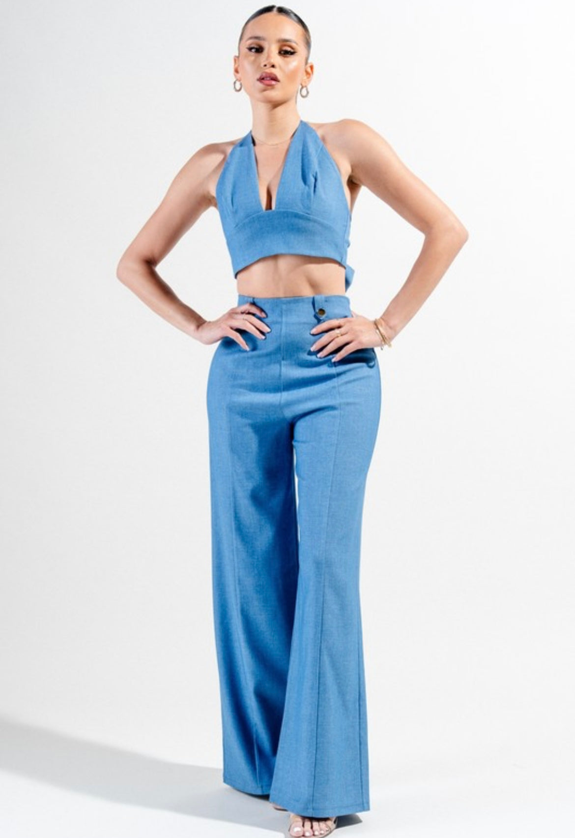 Denim Two Piece Set