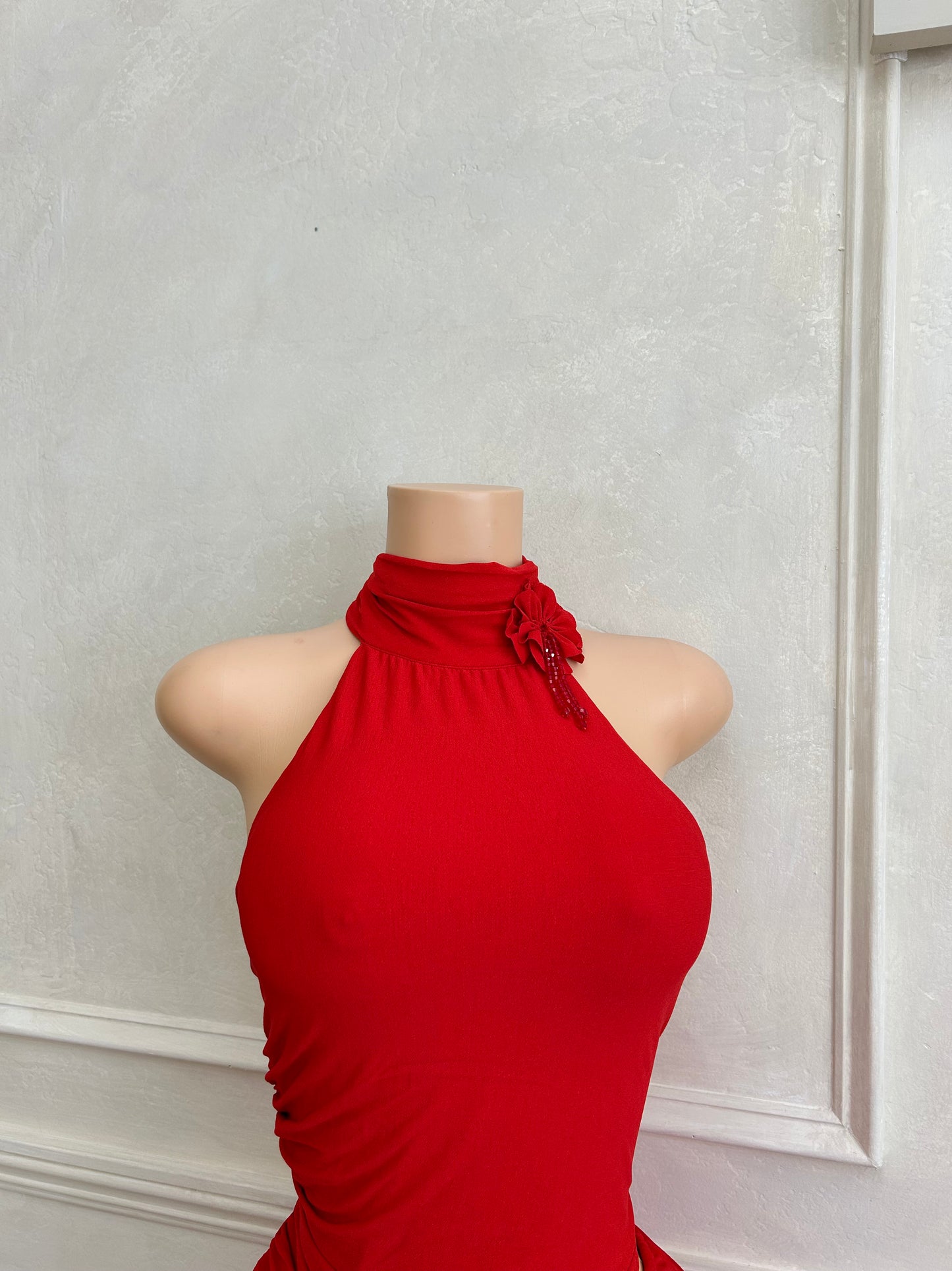 Red halter 2pc set