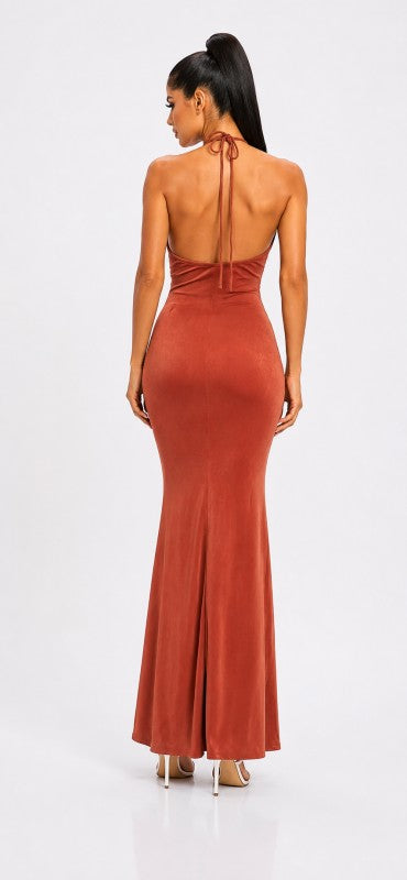 Coral maxi dress