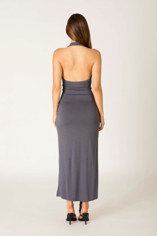 Pewter midi dress