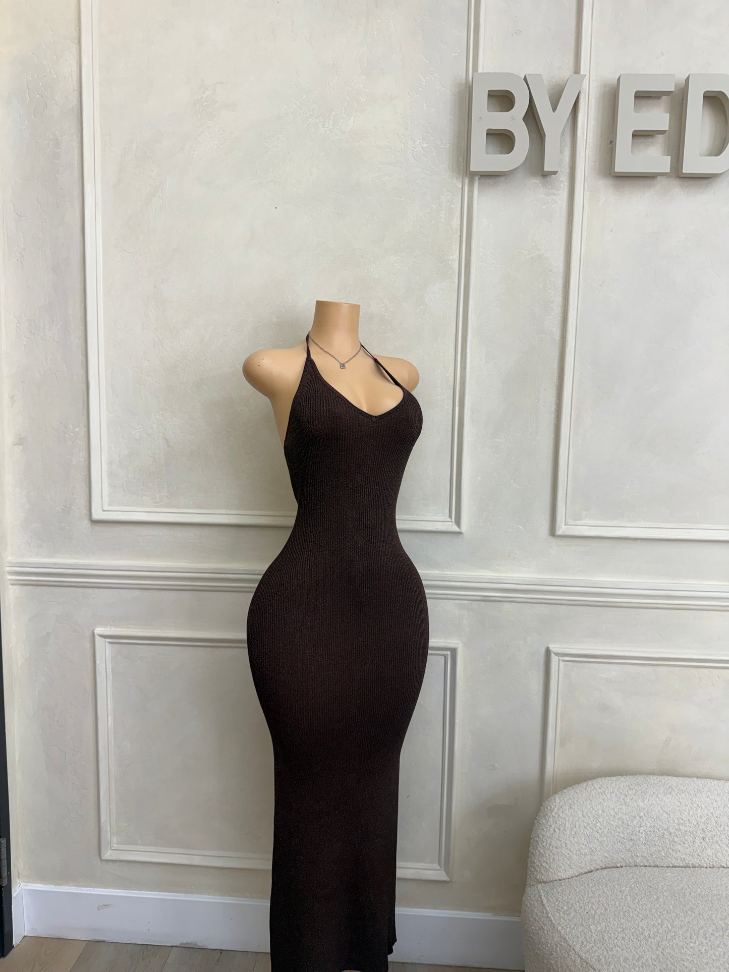 Brown luxe gown