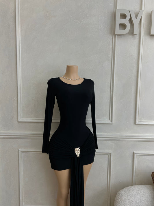 Black gold drape detail