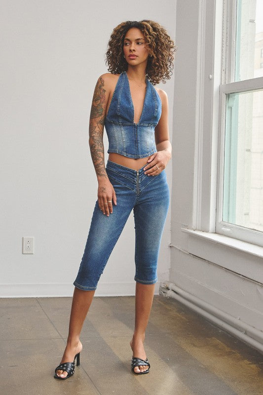 Blue Denim Top