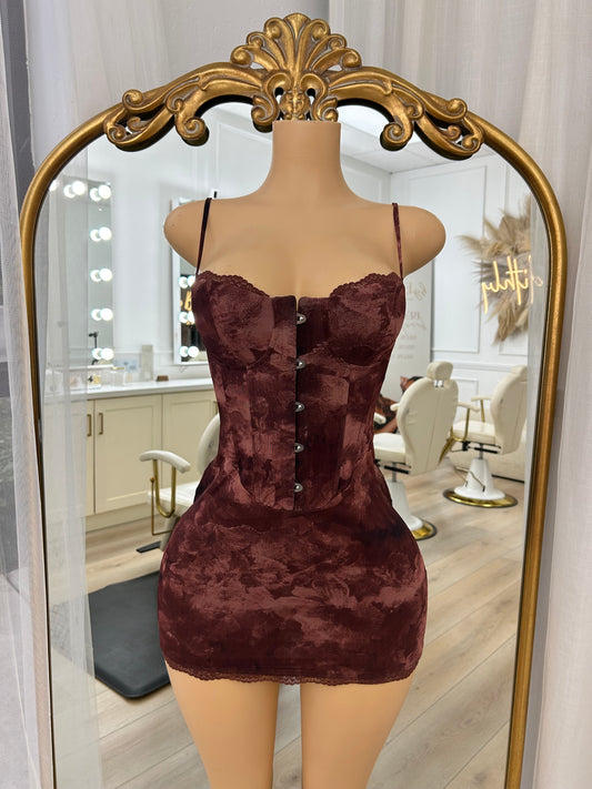 Corset mesh dress