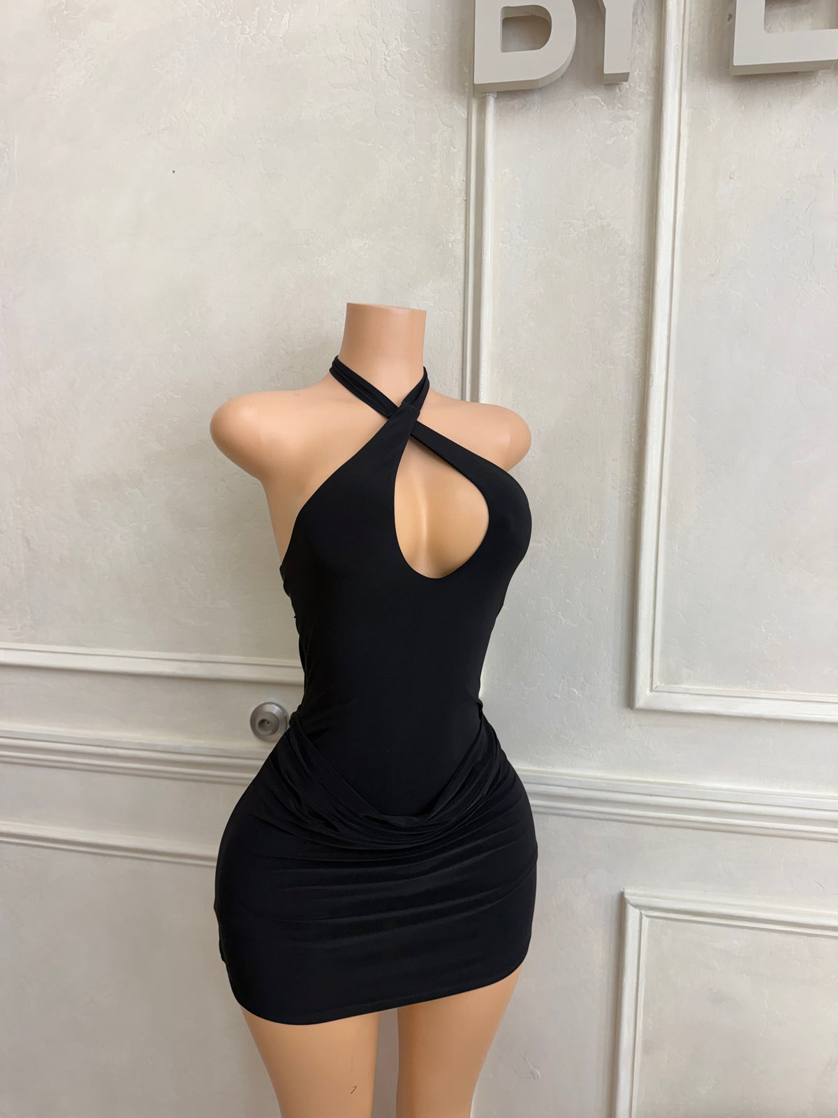 Black mini dress with shorts