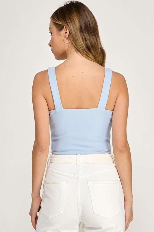 Square neck crop top
