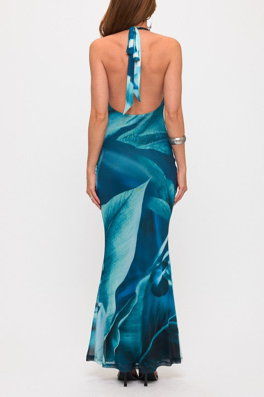 Teal maxi dress