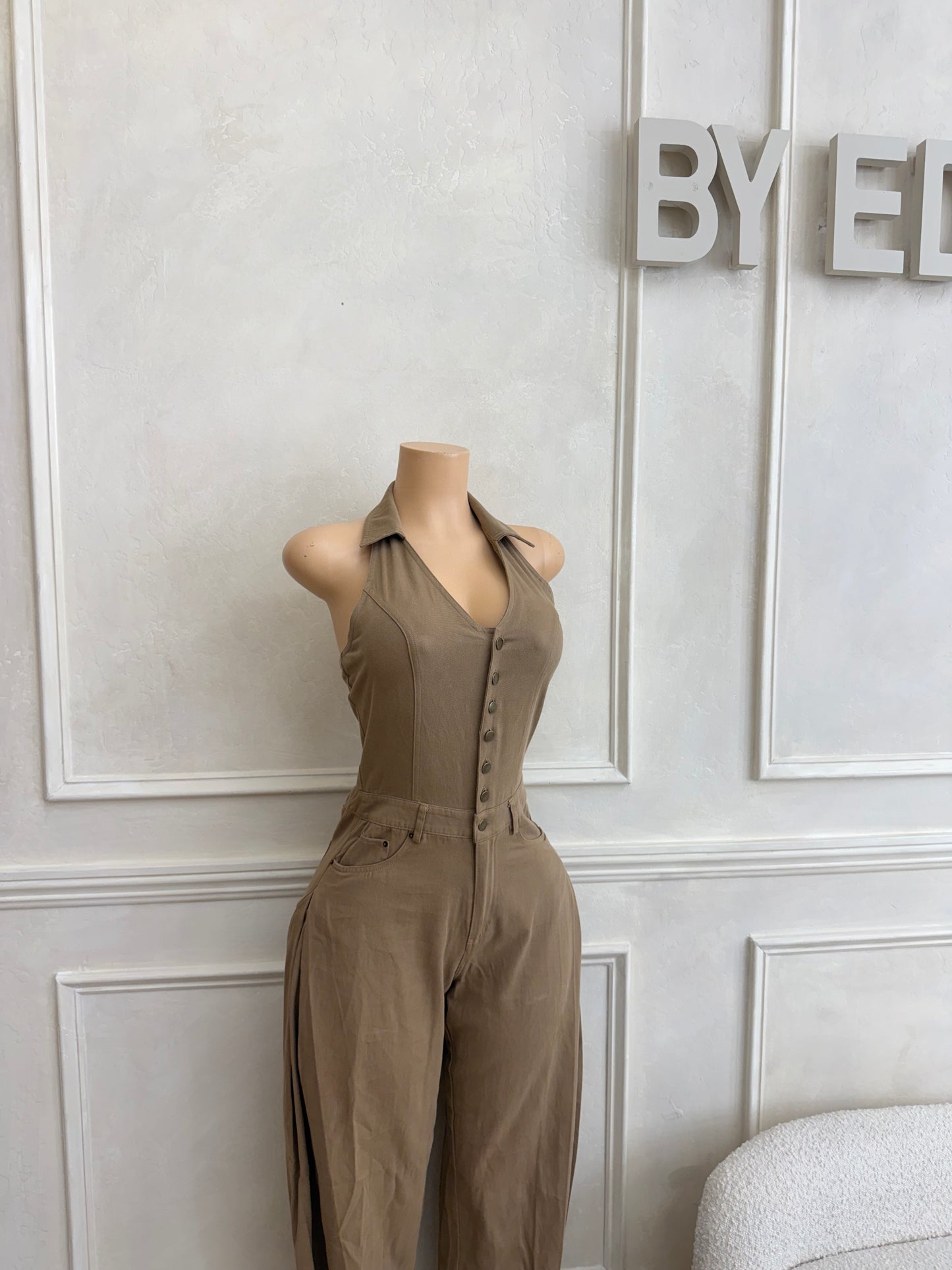 Khaki jumpsuit