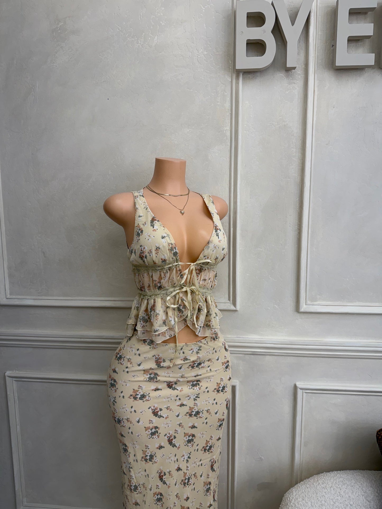 Floral chiffon set