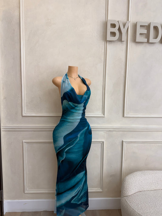 Teal maxi dress