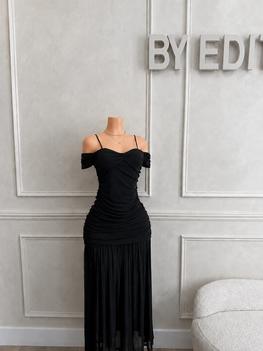 Black maxi dress