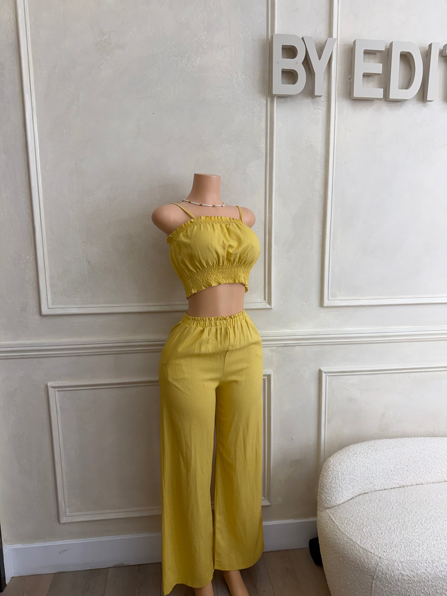 Yellow 2pc pant set