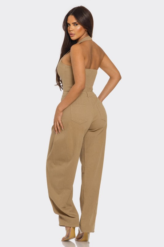 Khaki jumpsuit