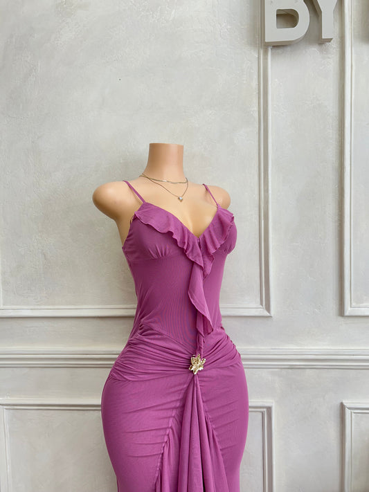 Dusty pink maxi dress