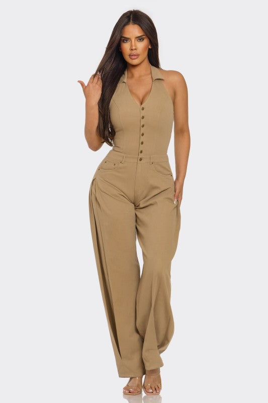 Khaki jumpsuit