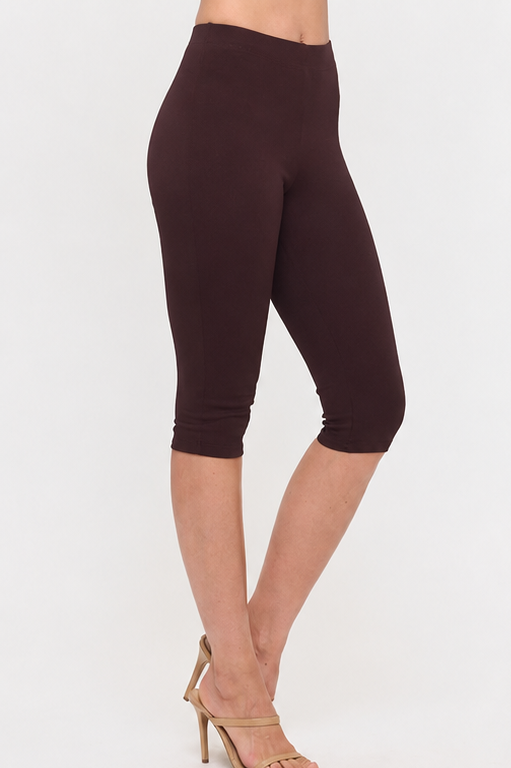 Brown capri pants double layered
