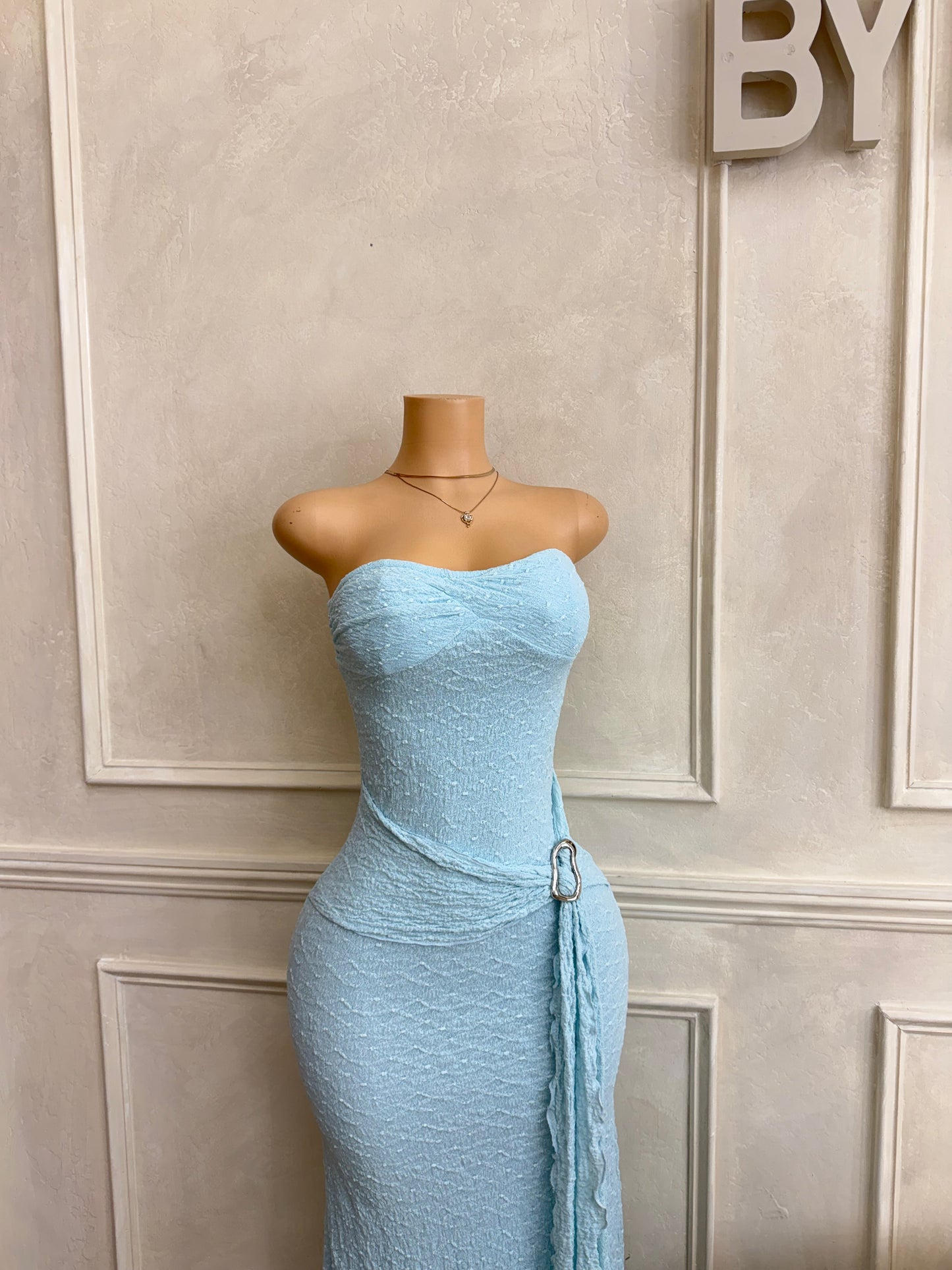 Baby blue maxi dress