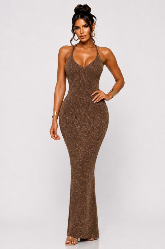 Brown luxe gown