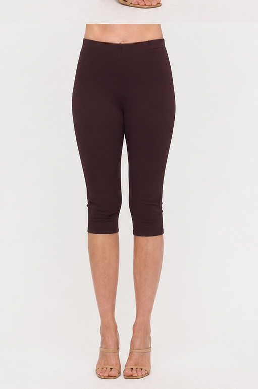 Brown capri pants double layered