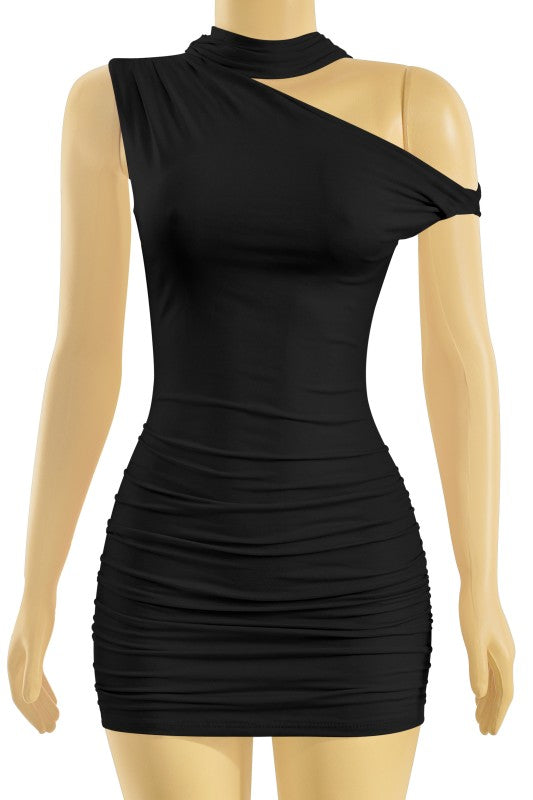 Black mini dress