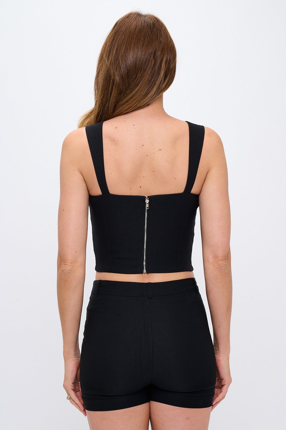 Thick strap black shirt
