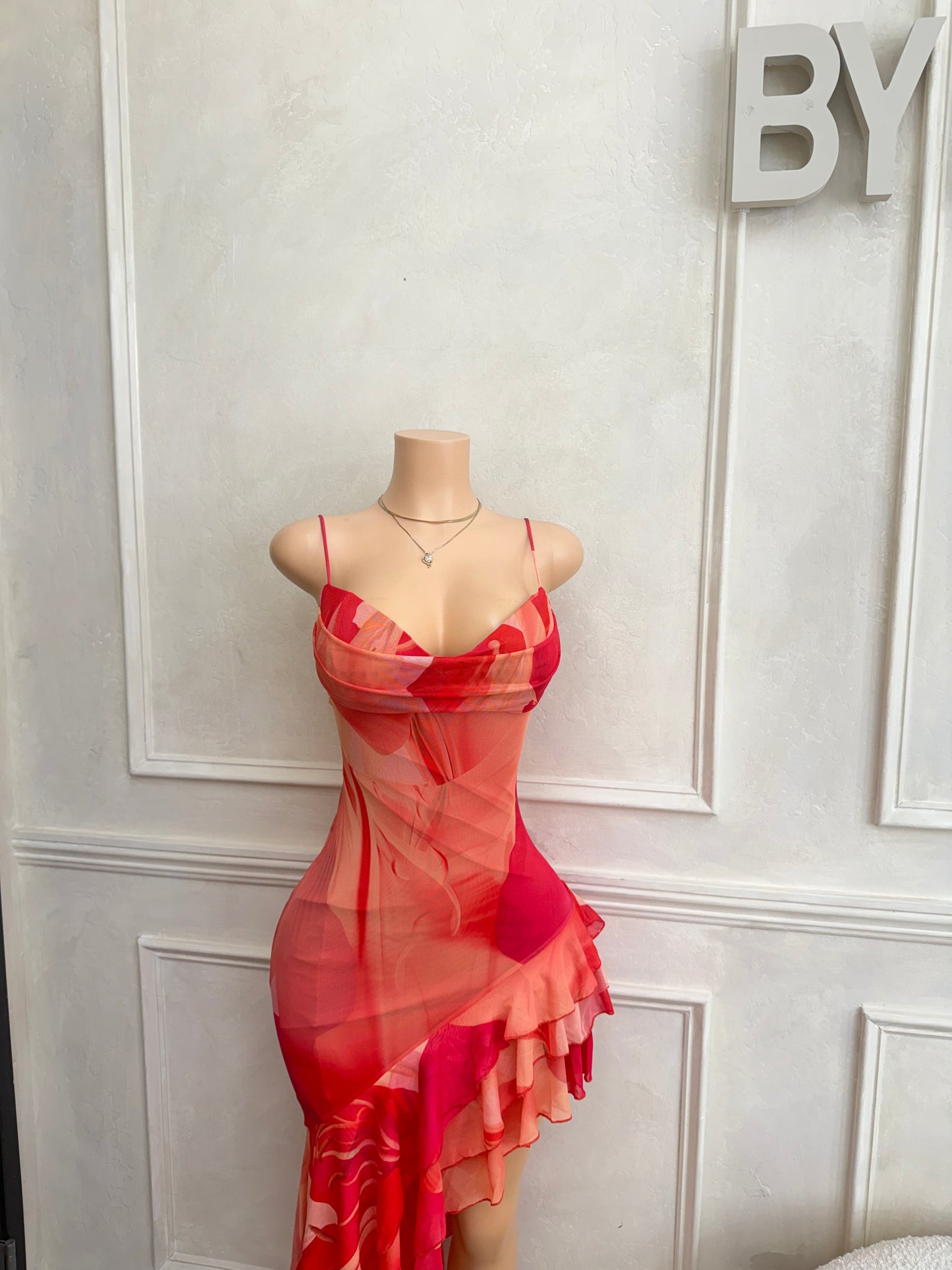 Asymmetrical maxi dress