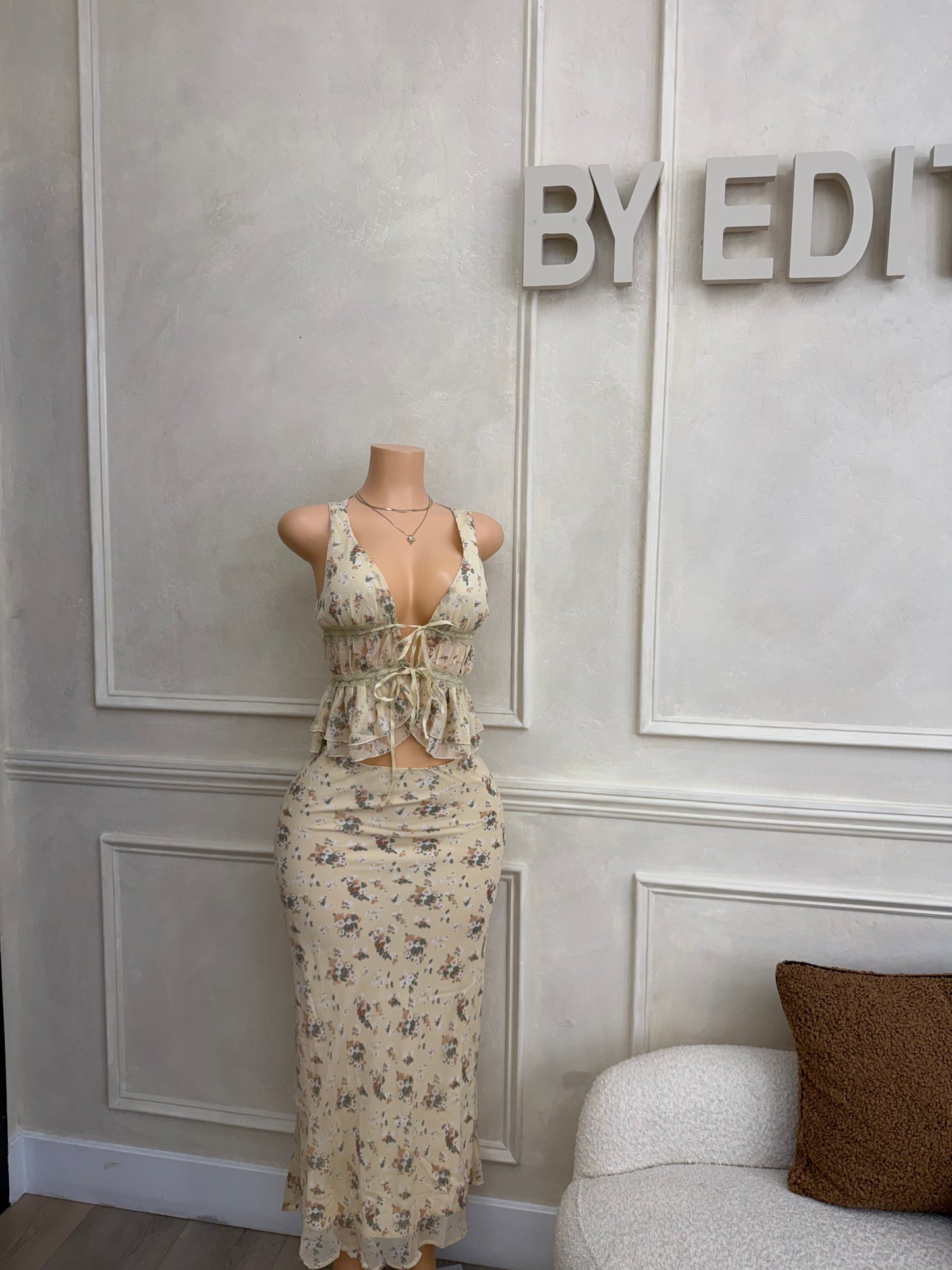 Floral chiffon set