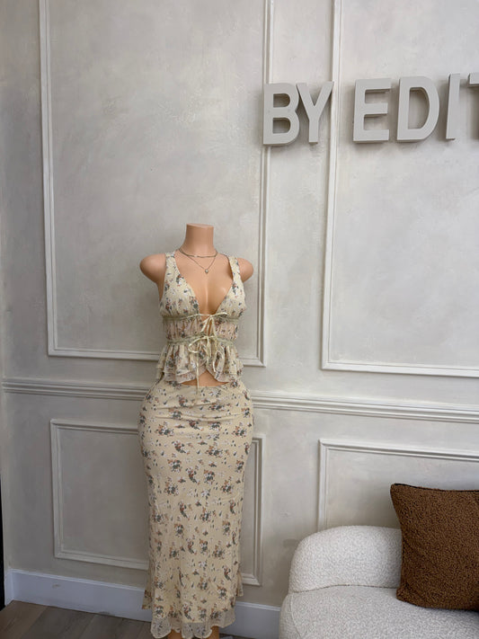 Floral chiffon set