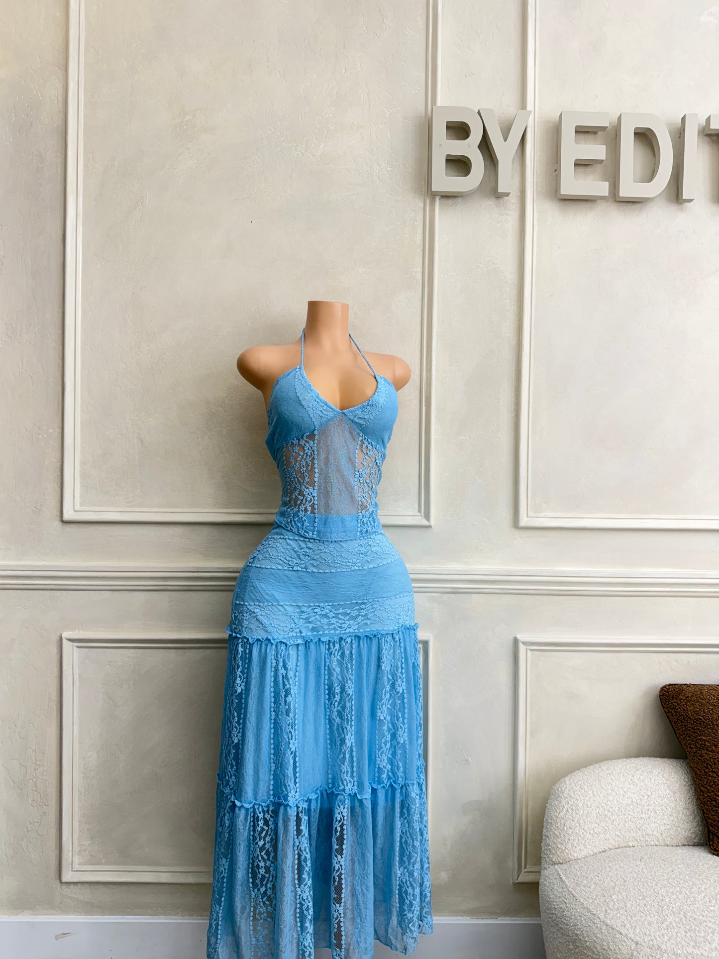 Baby blue mermaid skirt set