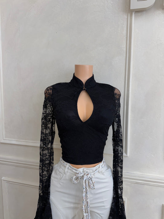 Black lace top