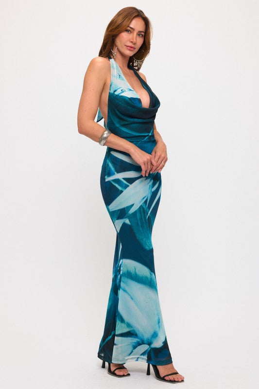 Teal maxi dress