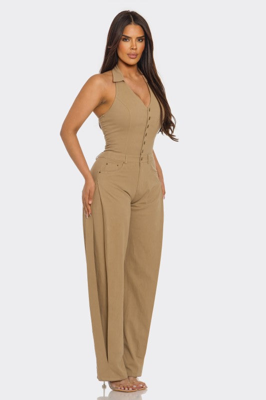 Khaki jumpsuit