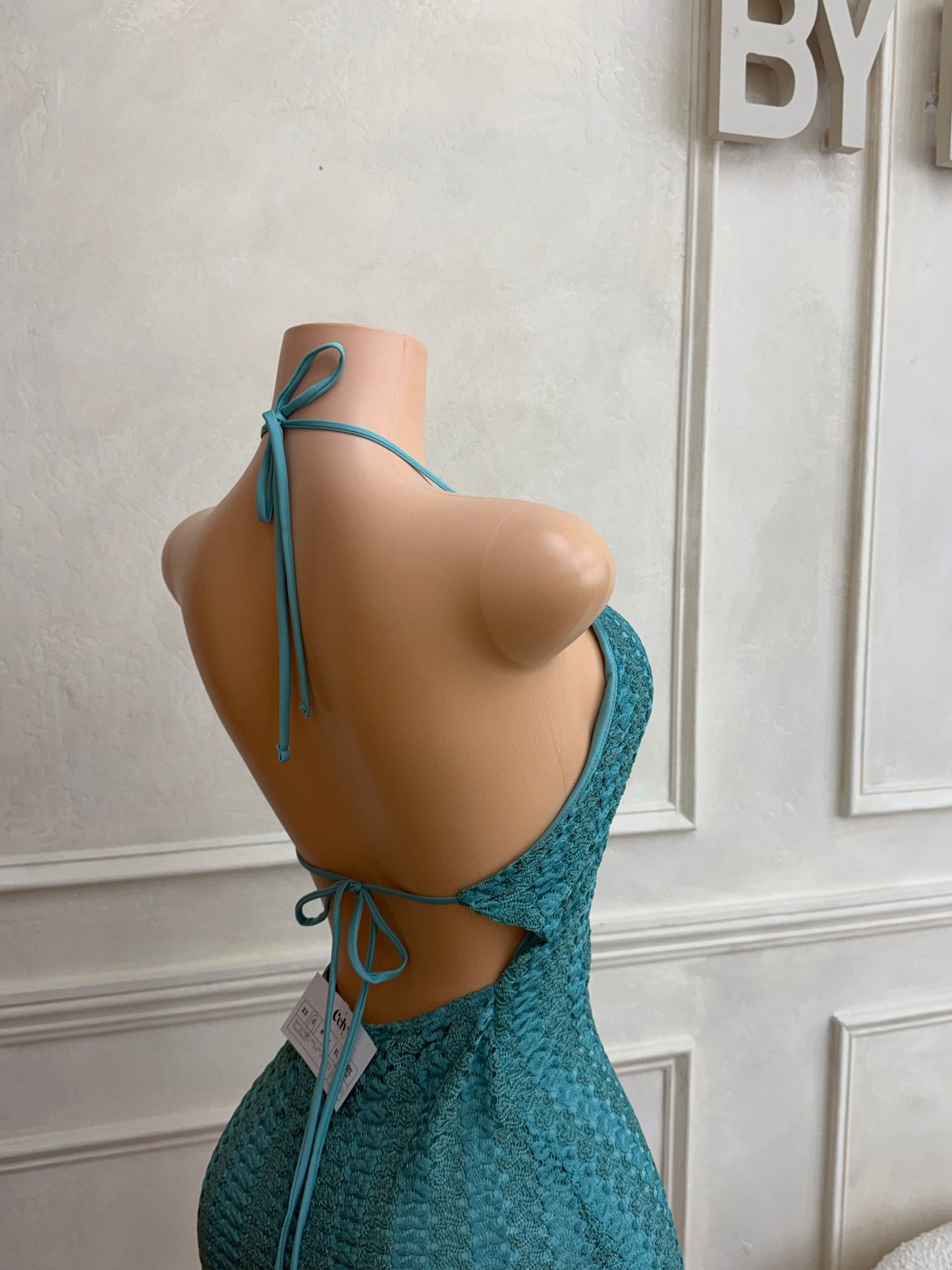 Teal mini dress