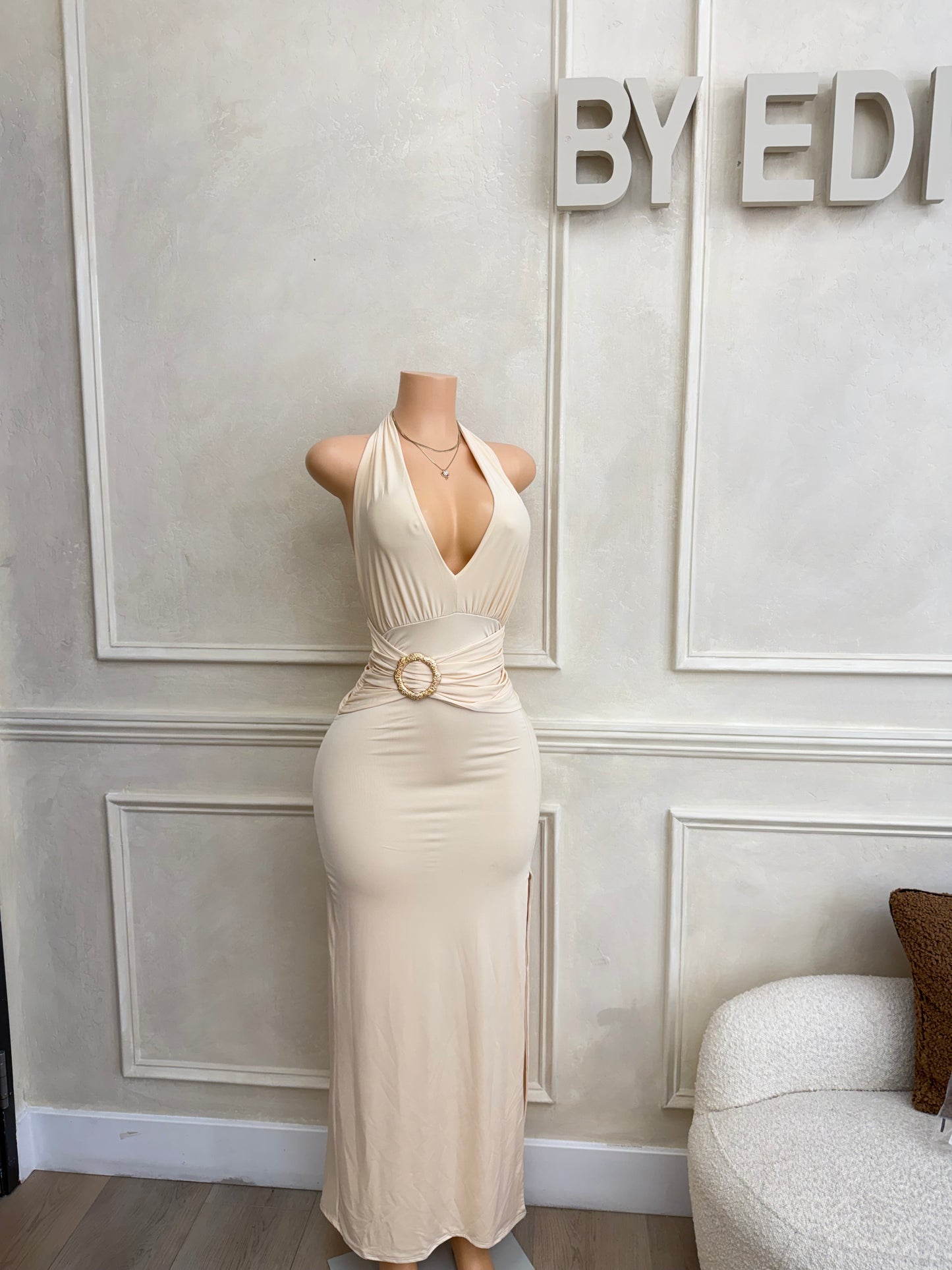 Cream maxi dress